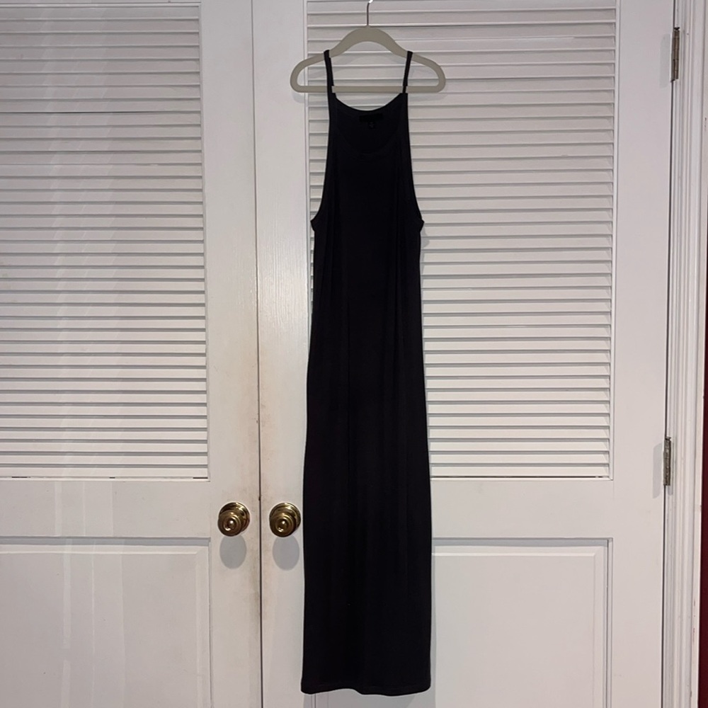 ATM Stretch Minimalist Bodycon dark green Goth Dress Size small.